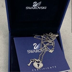 SWAROVSKI Crystal Heart and Key Pendant Necklace